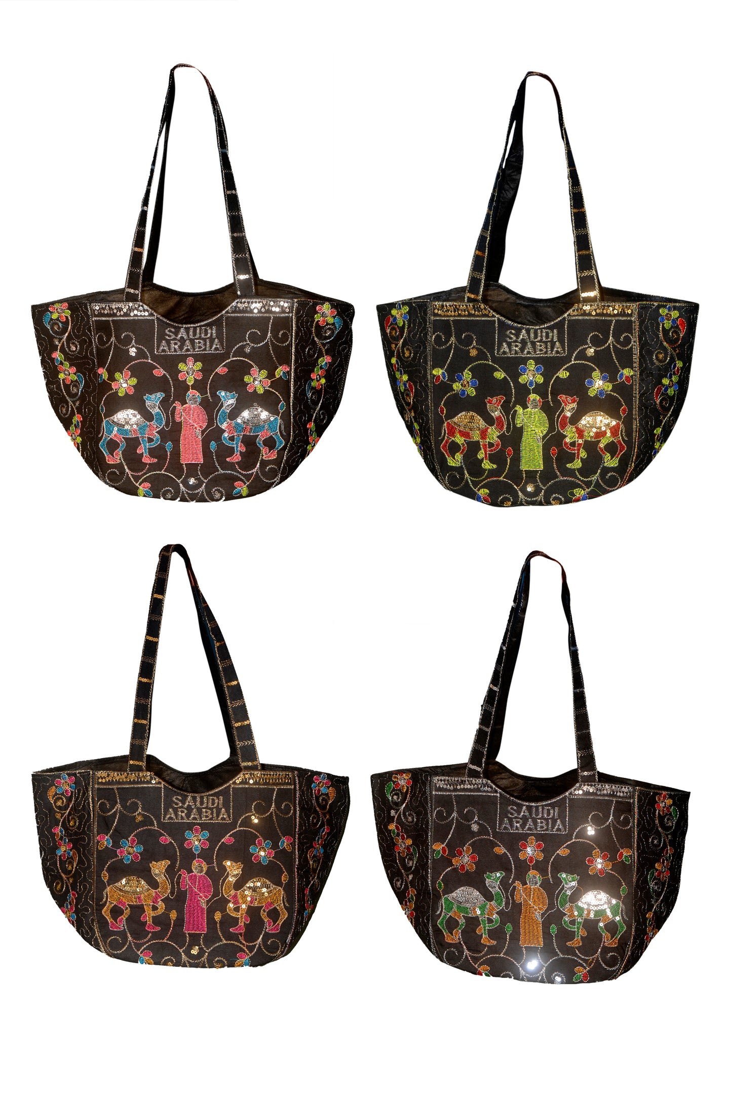 Hand Bag 320 Large Embroided HandiCraft Style Mirror Work Sindhi Style For Females...