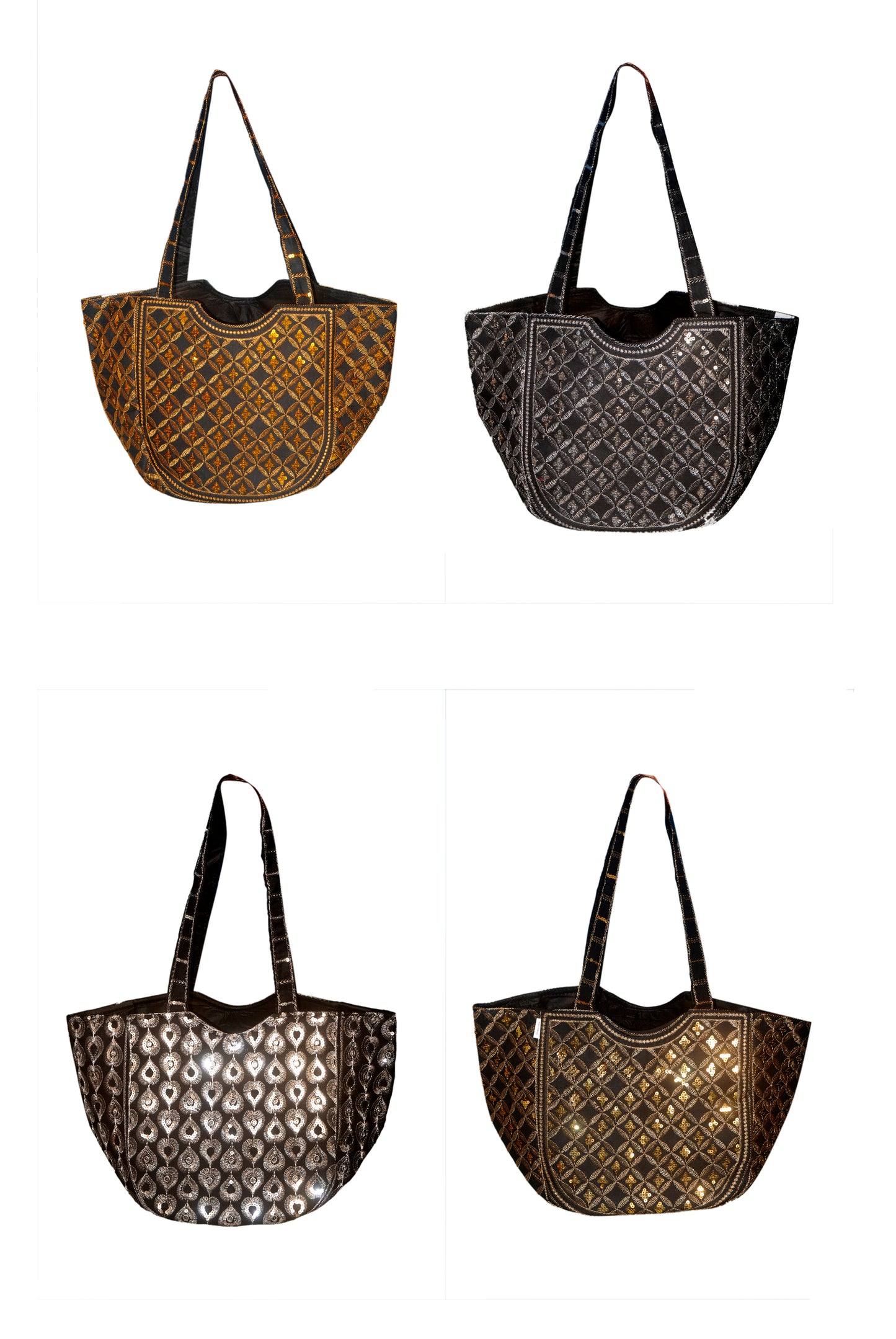 Hand Bag 320 Large Embroided HandiCraft Style Mirror Work Sindhi Style For Females...
