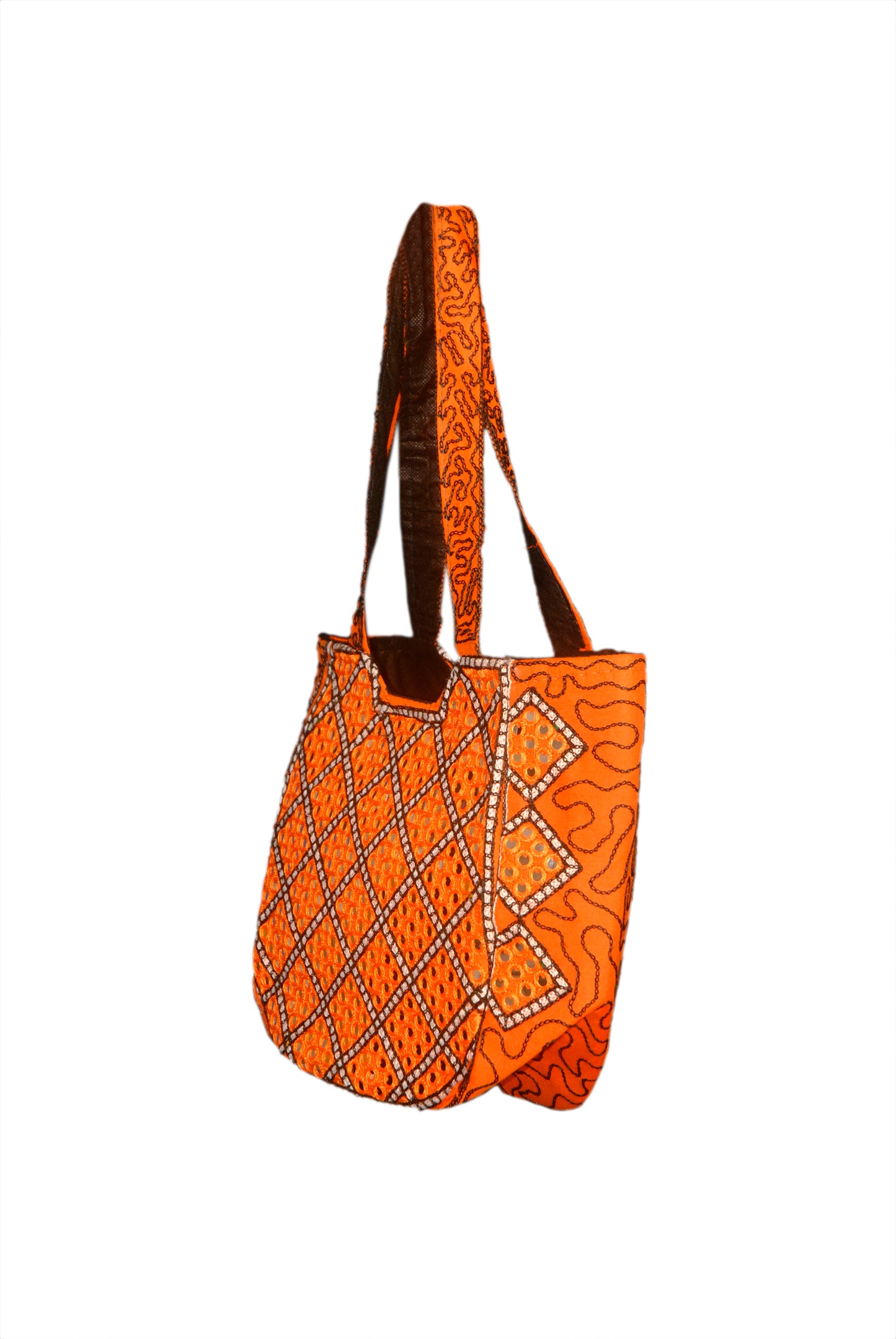 Hand Bag Embroided HandiCraft Style Mirror Work Sindhi Style For Females