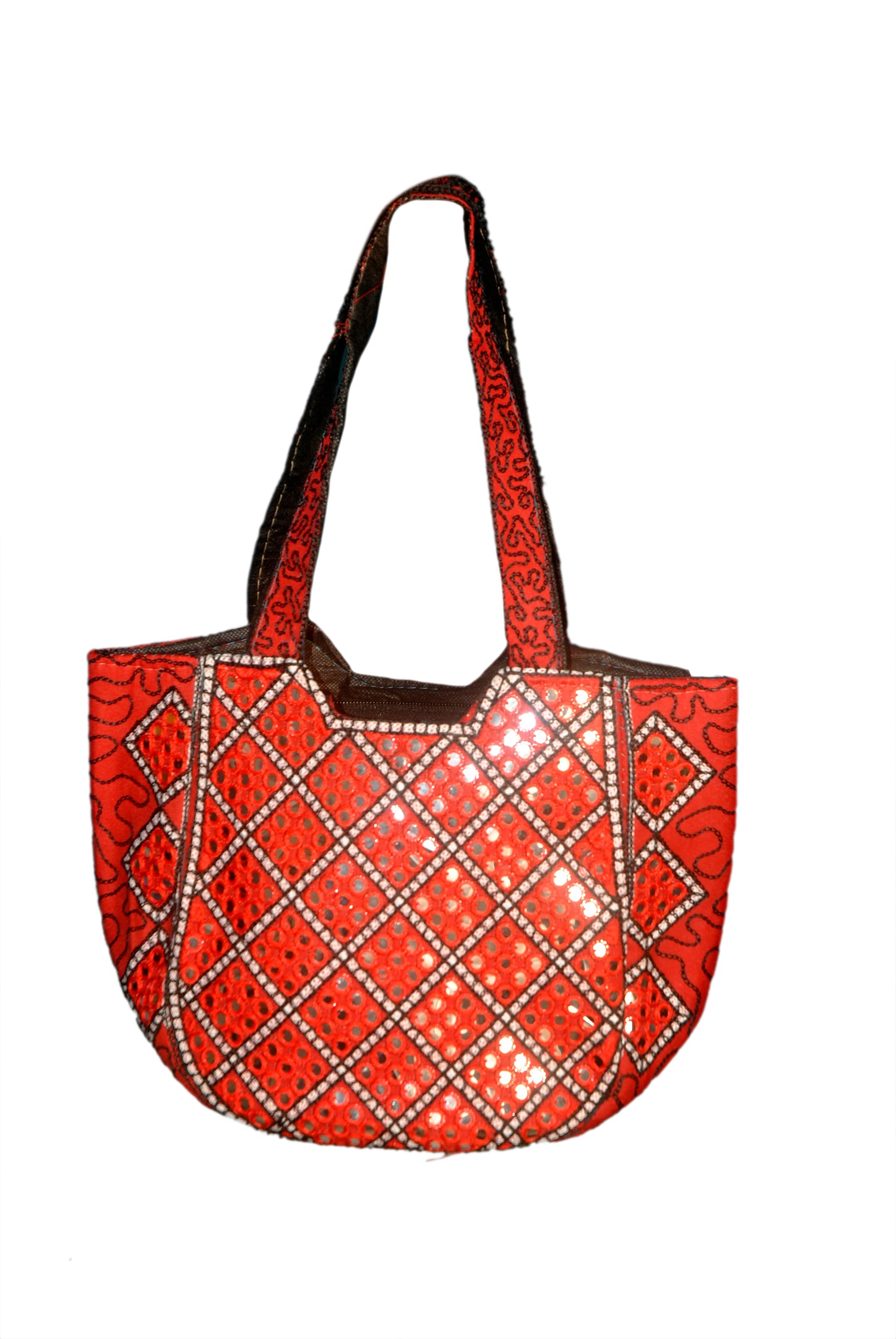 Hand Bag Embroided HandiCraft Style Mirror Work Sindhi Style For Females