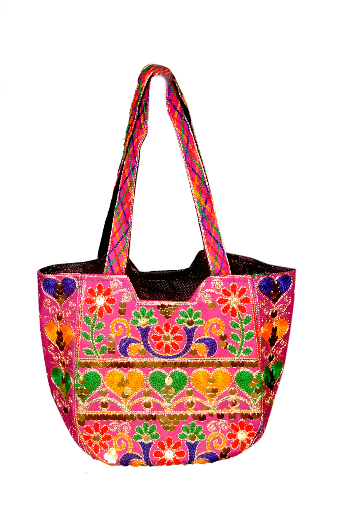 Hand Bag Embroided HandiCraft Style Mirror Work Sindhi Style For Females