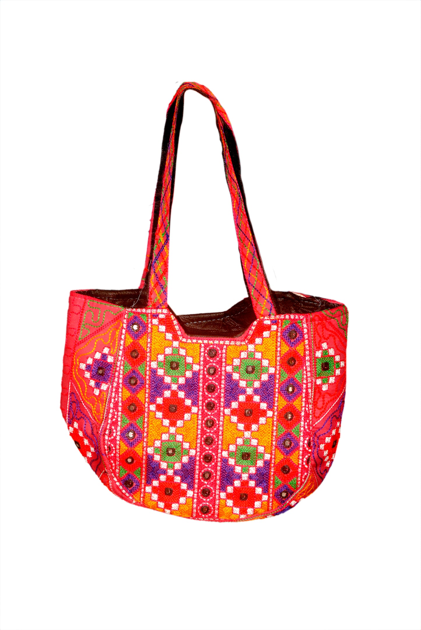 Hand Bag Embroided HandiCraft Style Mirror Work Sindhi Style For Females
