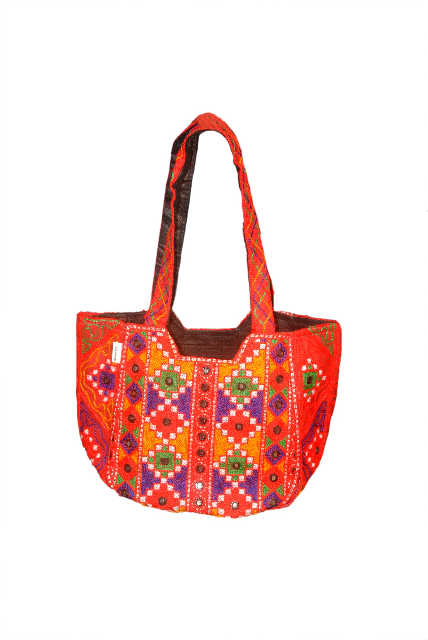 Hand Bag Embroided HandiCraft Style Mirror Work Sindhi Style For Females