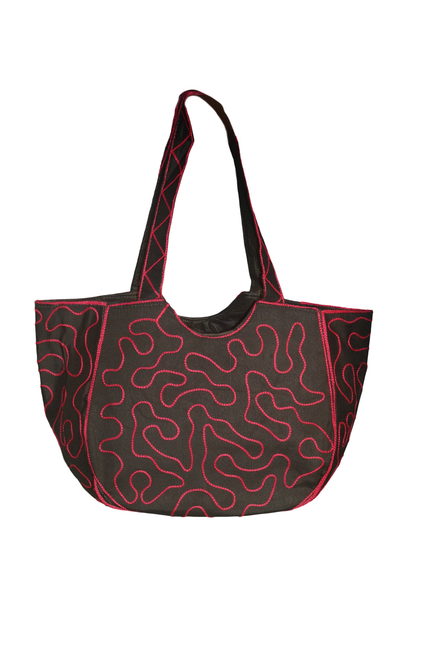 Hand Bag 320 Large Embroided HandiCraft Style Mirror Work Sindhi Style For Females...