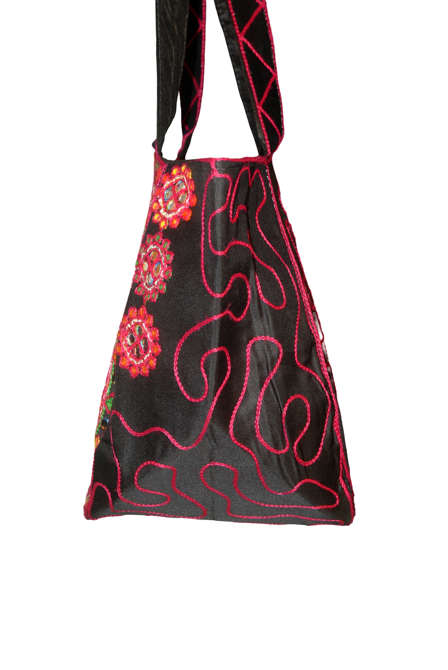 Hand Bag 320 Large Embroided HandiCraft Style Mirror Work Sindhi Style For Females...