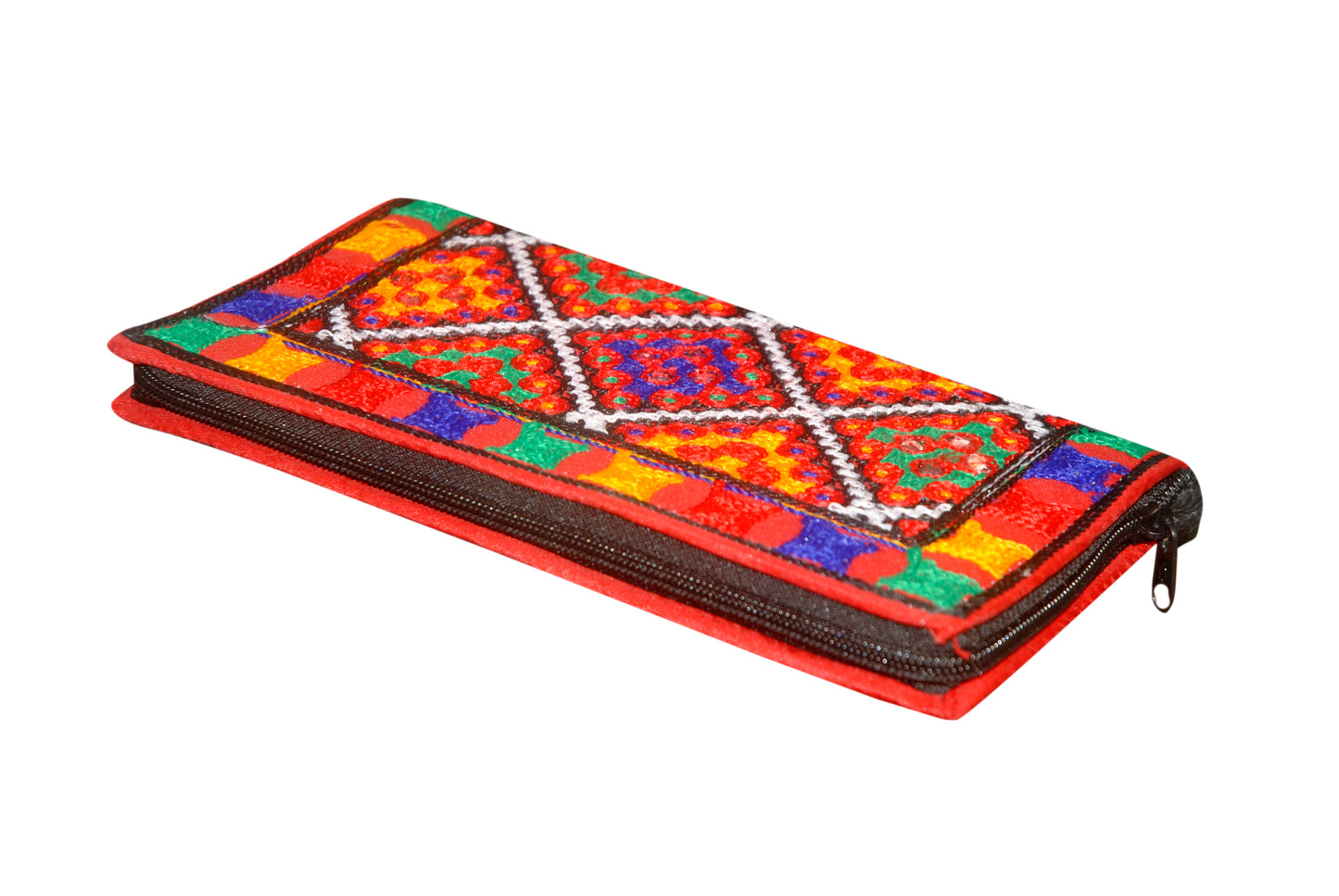 Clutch Wallet and Mobile Pouch Embroided HandiCraft Style Mirror Work Sindhi Style For Females