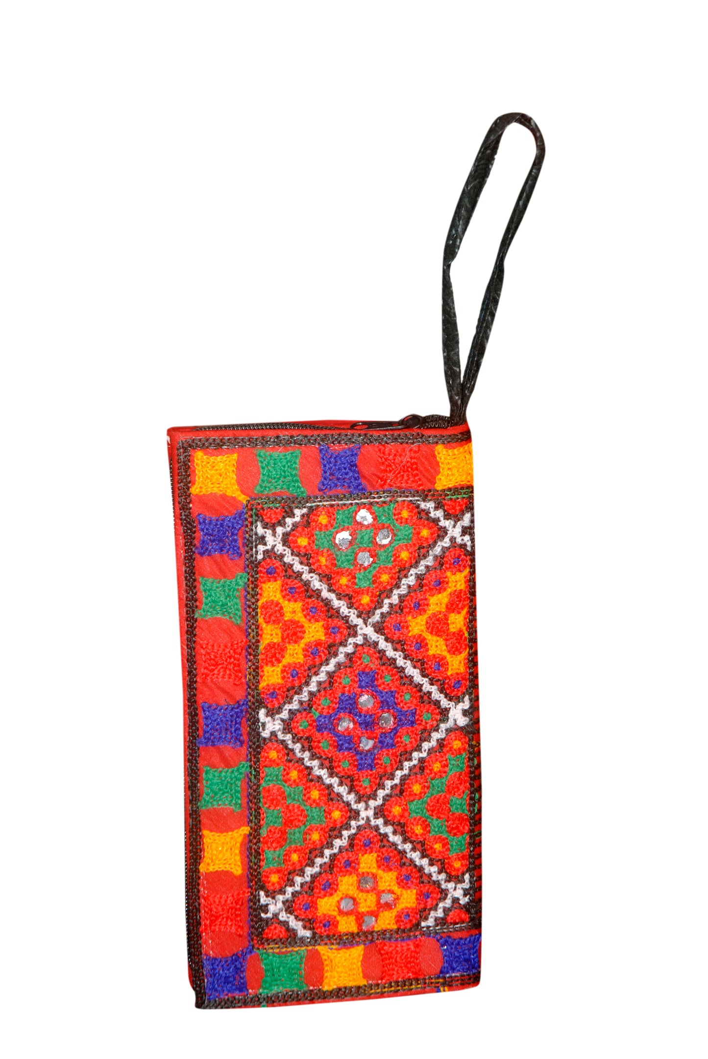 Clutch Wallet and Mobile Pouch Embroided HandiCraft Style Mirror Work Sindhi Style For Females
