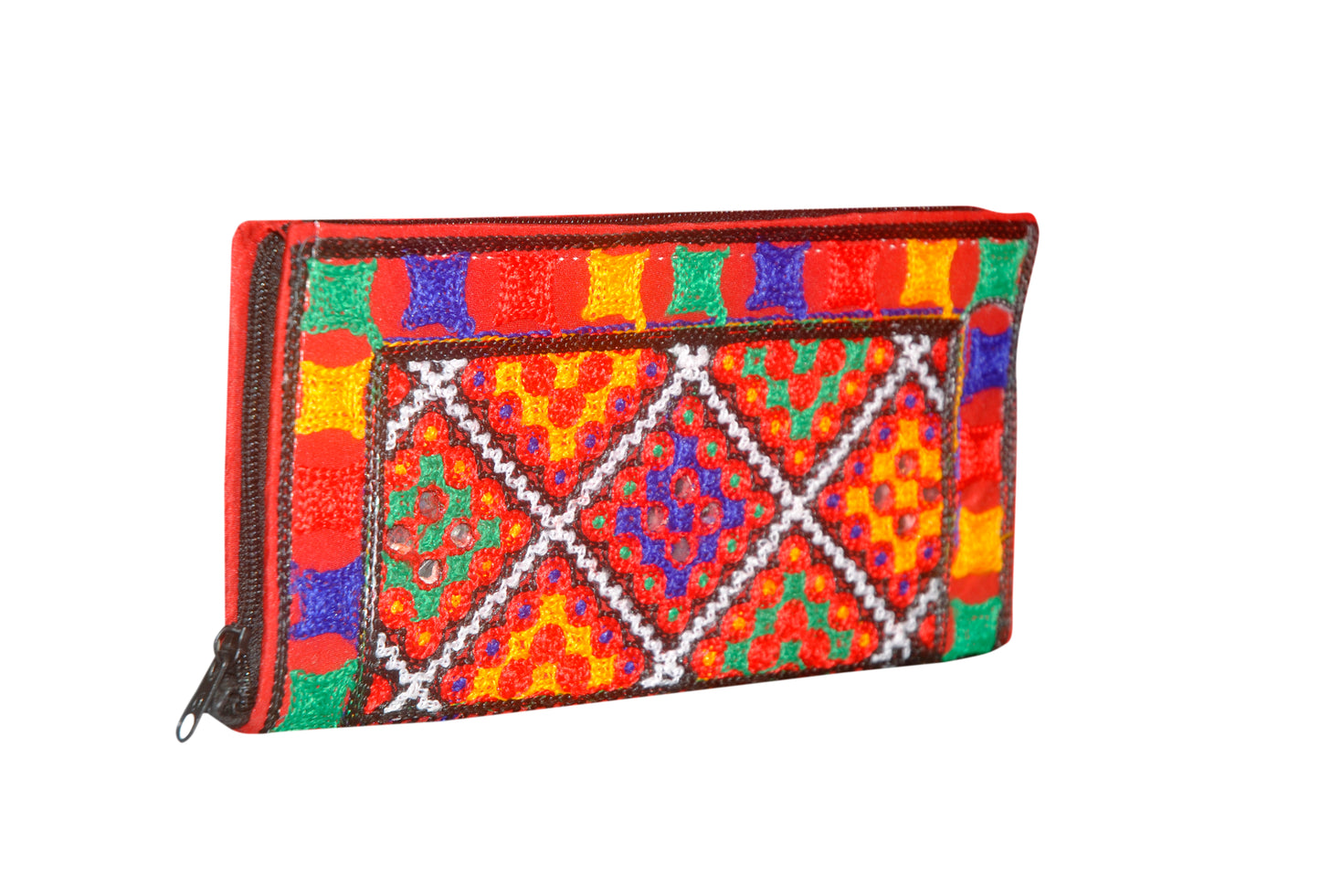 Clutch Wallet and Mobile Pouch Embroided HandiCraft Style Mirror Work Sindhi Style For Females