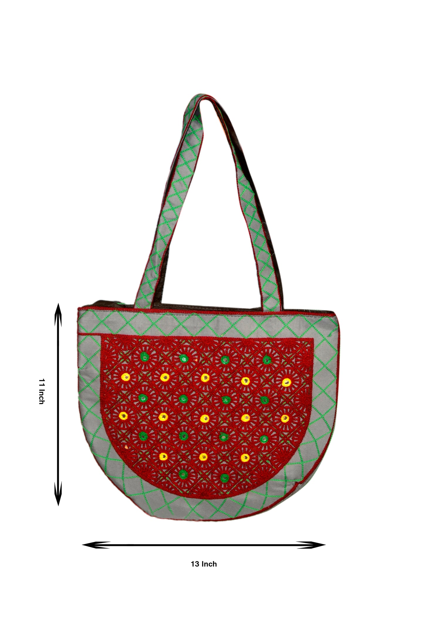 Hand Bag 230 Medium Embroided HandiCraft Style Mirror Work Sindhi Style For Females...