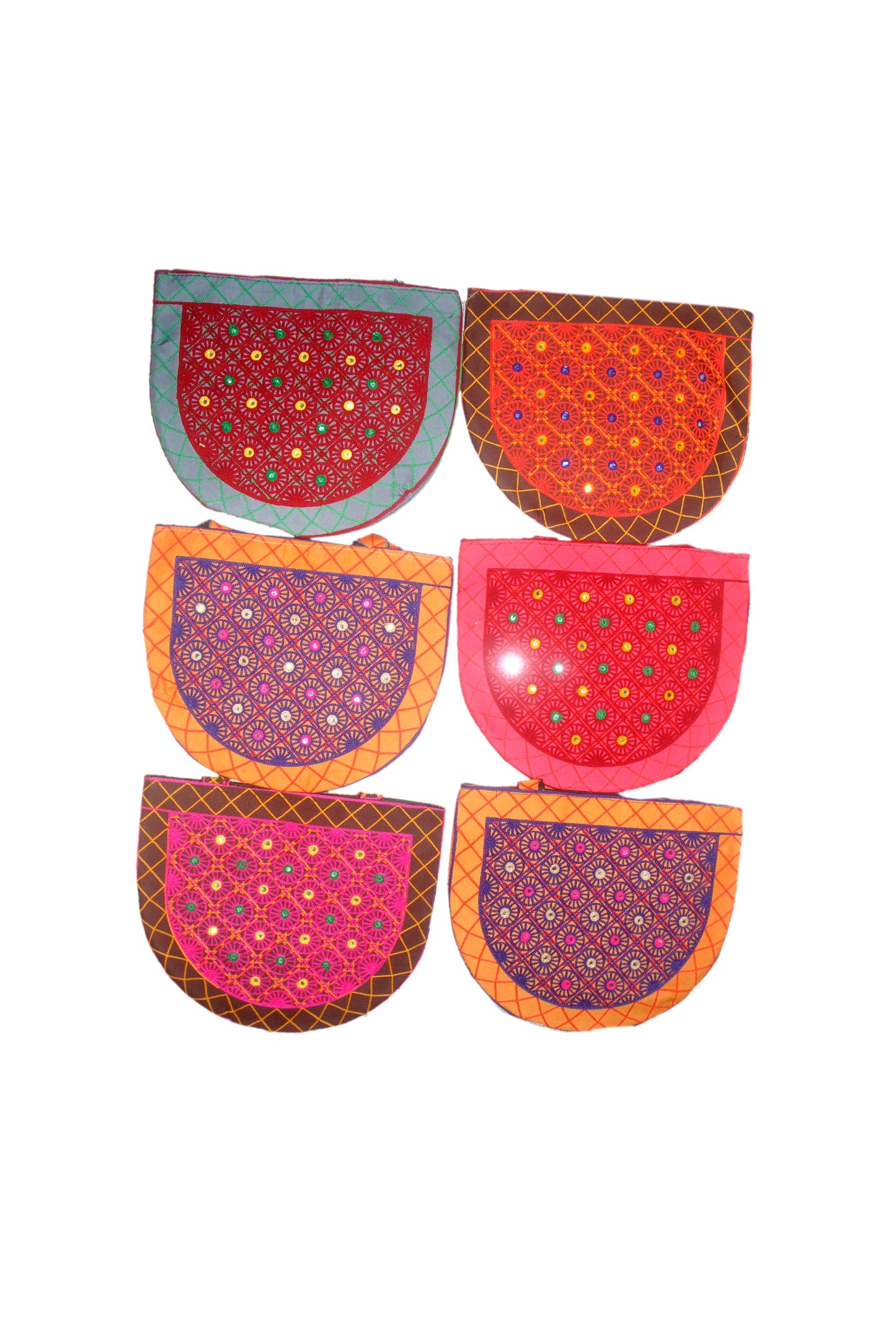 Hand Bag 230 Medium Embroided HandiCraft Style Mirror Work Sindhi Style For Females...