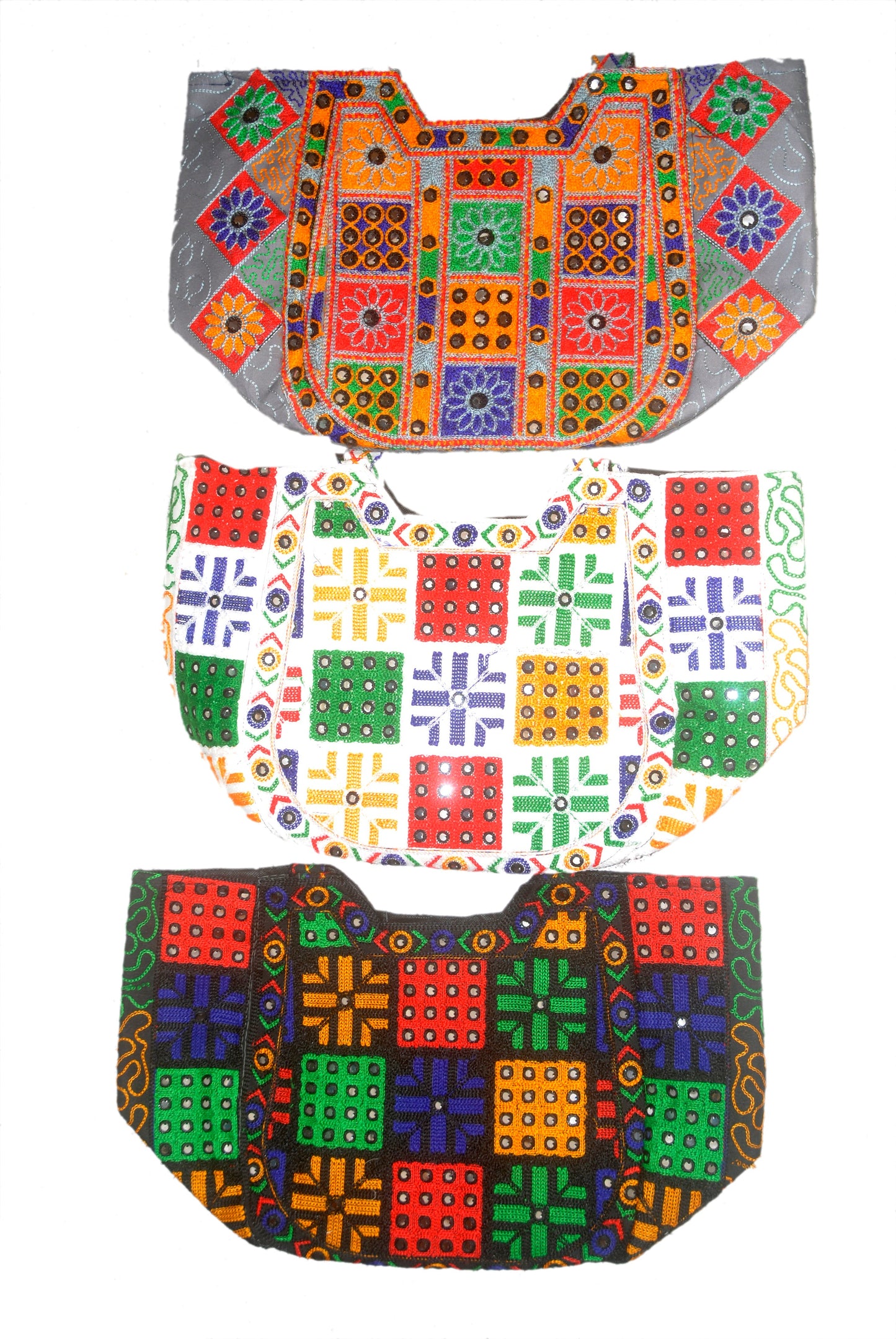 Hand Bag 360 Large Embroided HandiCraft Style Mirror Work Sindhi Style For Females