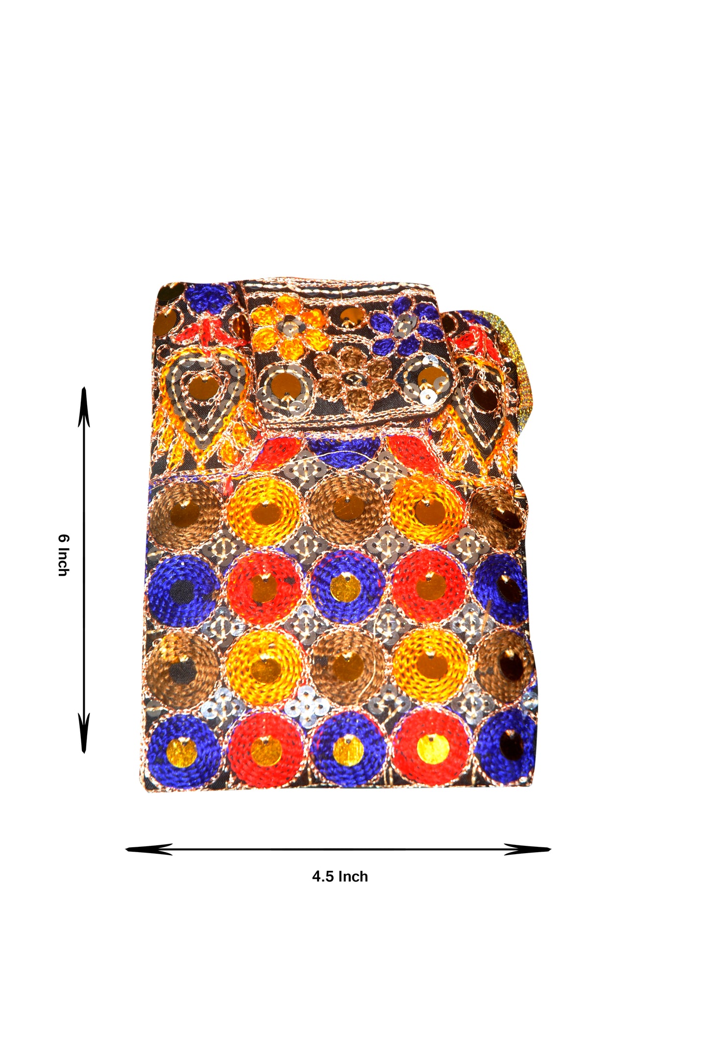 Clutch Wallet and Mobile Pouch Embroided HandiCraft Style Mirror Work Sindhi Style For Females