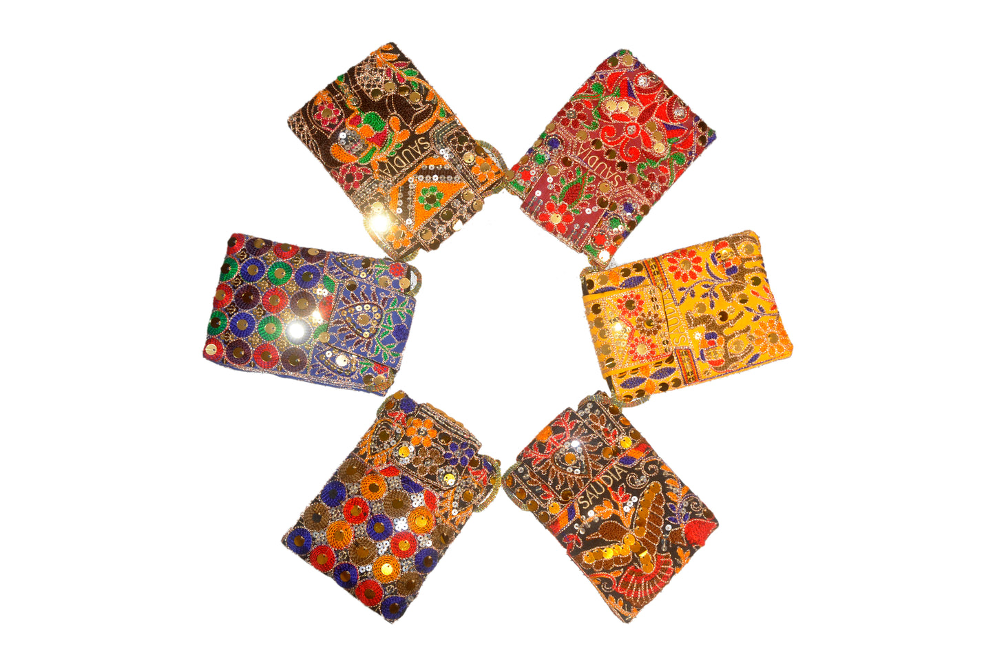 Clutch Wallet and Mobile Pouch Embroided HandiCraft Style Mirror Work Sindhi Style For Females
