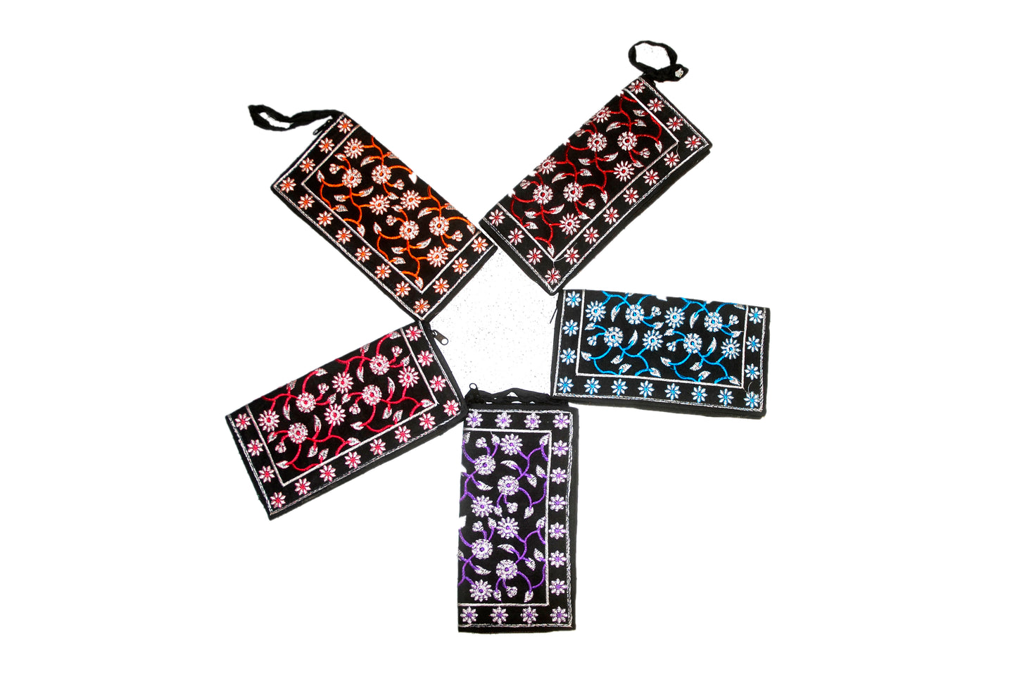 Clutch Wallet and Mobile Pouch Embroided HandiCraft Style Mirror Work Sindhi Style For Females
