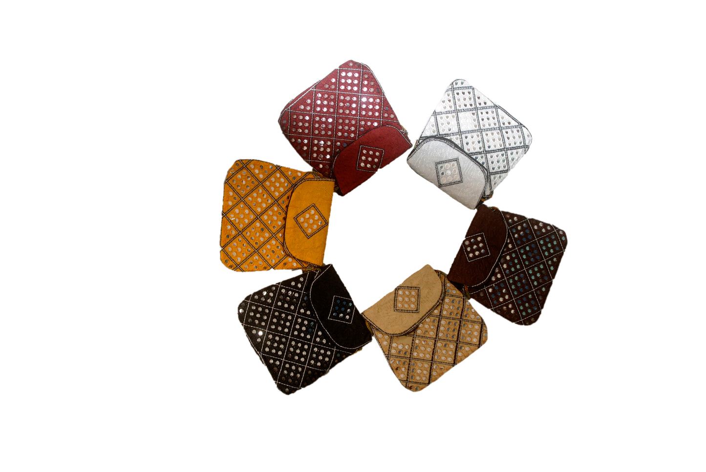 Clutch Wallet and Mobile Pouch Embroided HandiCraft Style Mirror Work Sindhi Style For Females
