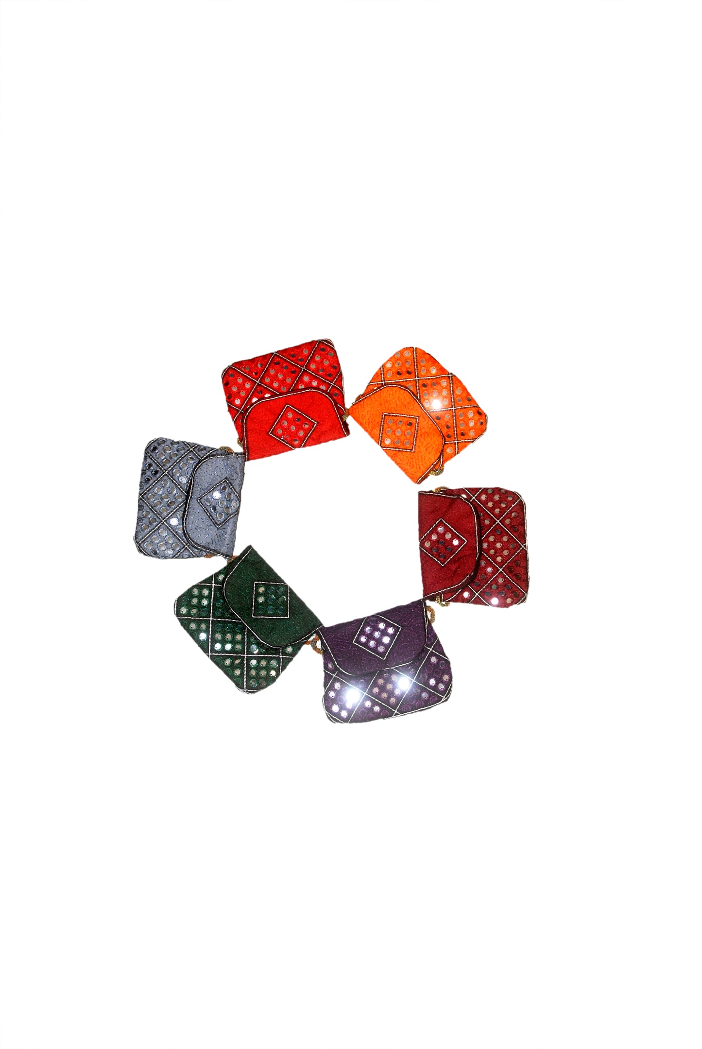 Clutch Wallet and Mobile Pouch Embroided HandiCraft Style Mirror Work Sindhi Style For Females
