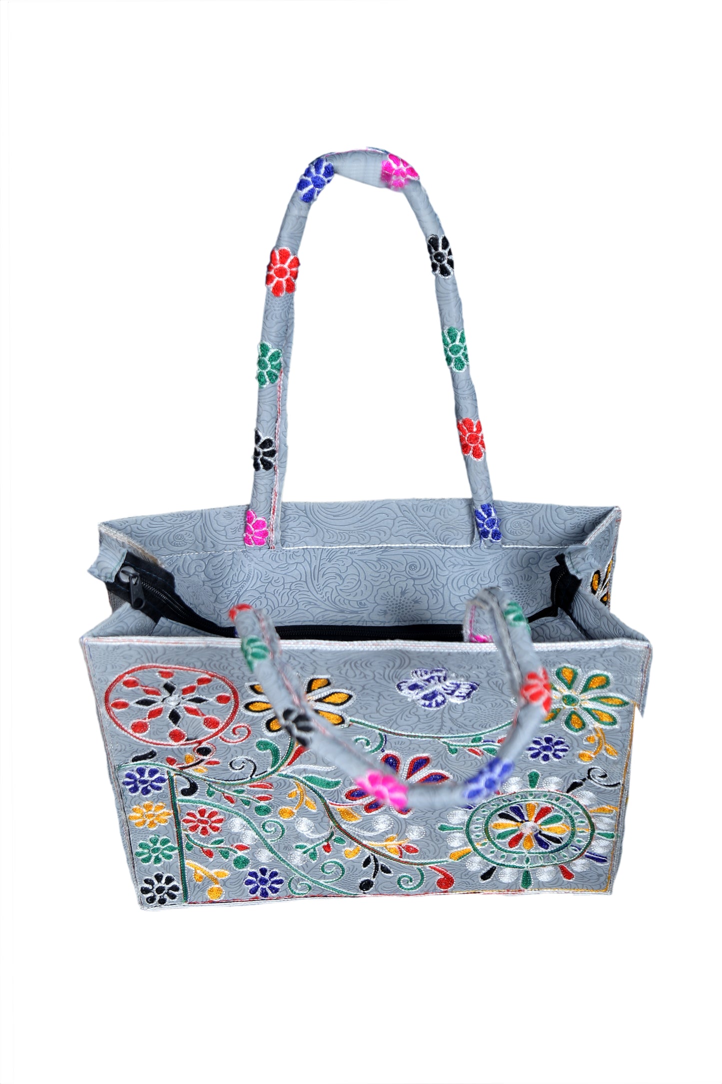 Hand Bag 700 Large Embroided HandiCraft Style Mirror Work Sindhi Style For Females