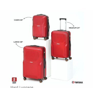 The Voyager Collection - Premium Hardside Spinner Luggage Set (Red)