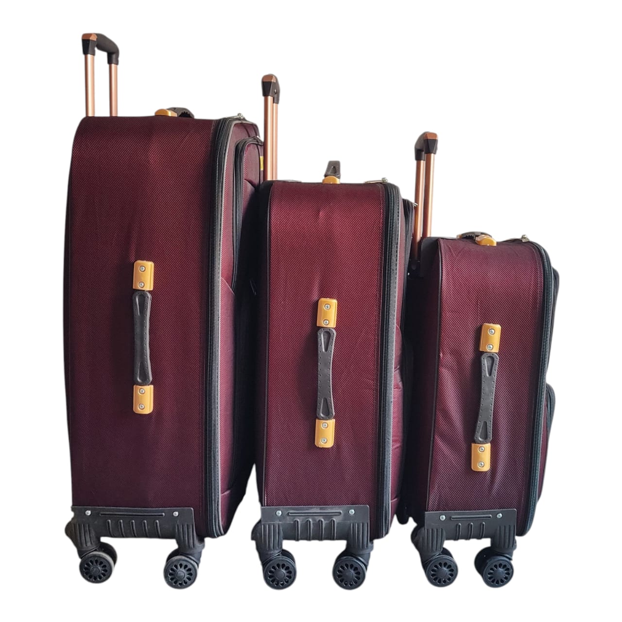 Premium Soft Luggage Set of 3 ā Durable, Spacious & Smooth Glide (4 Wheels)