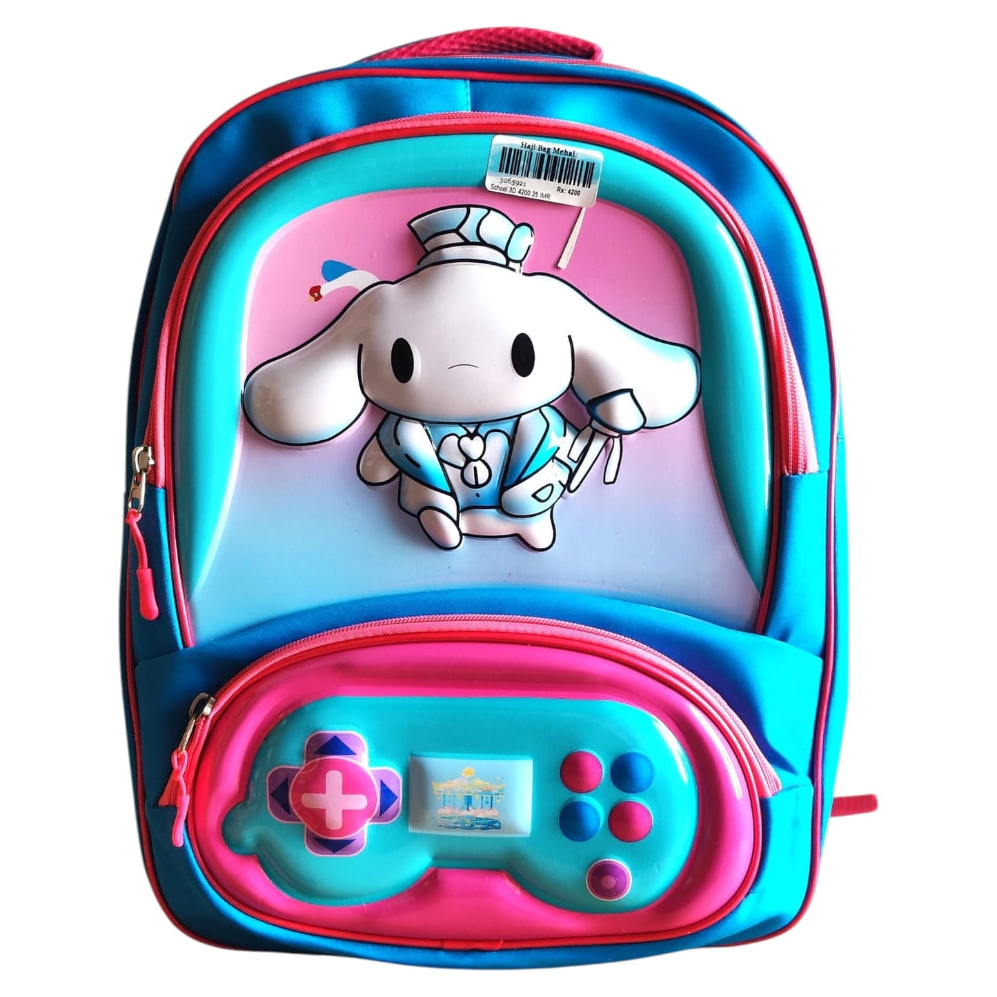 Cinnamoroll Gamer Vibe Backpack | Kawaii Sanrio School Bag with 3D Controller Pocket