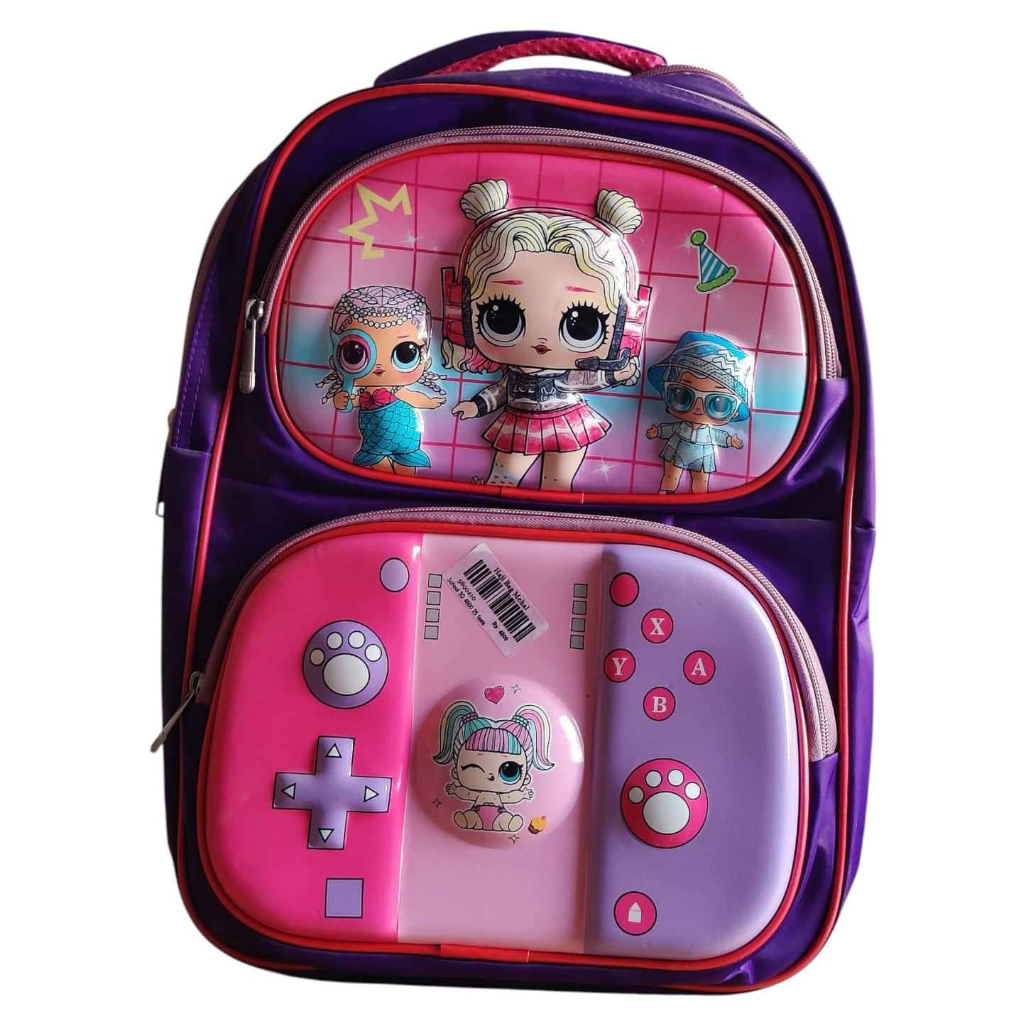 L.O.L. Surprise! Gamer Vibe Backpack | 3D Dolls School Bag with Controller Pocket