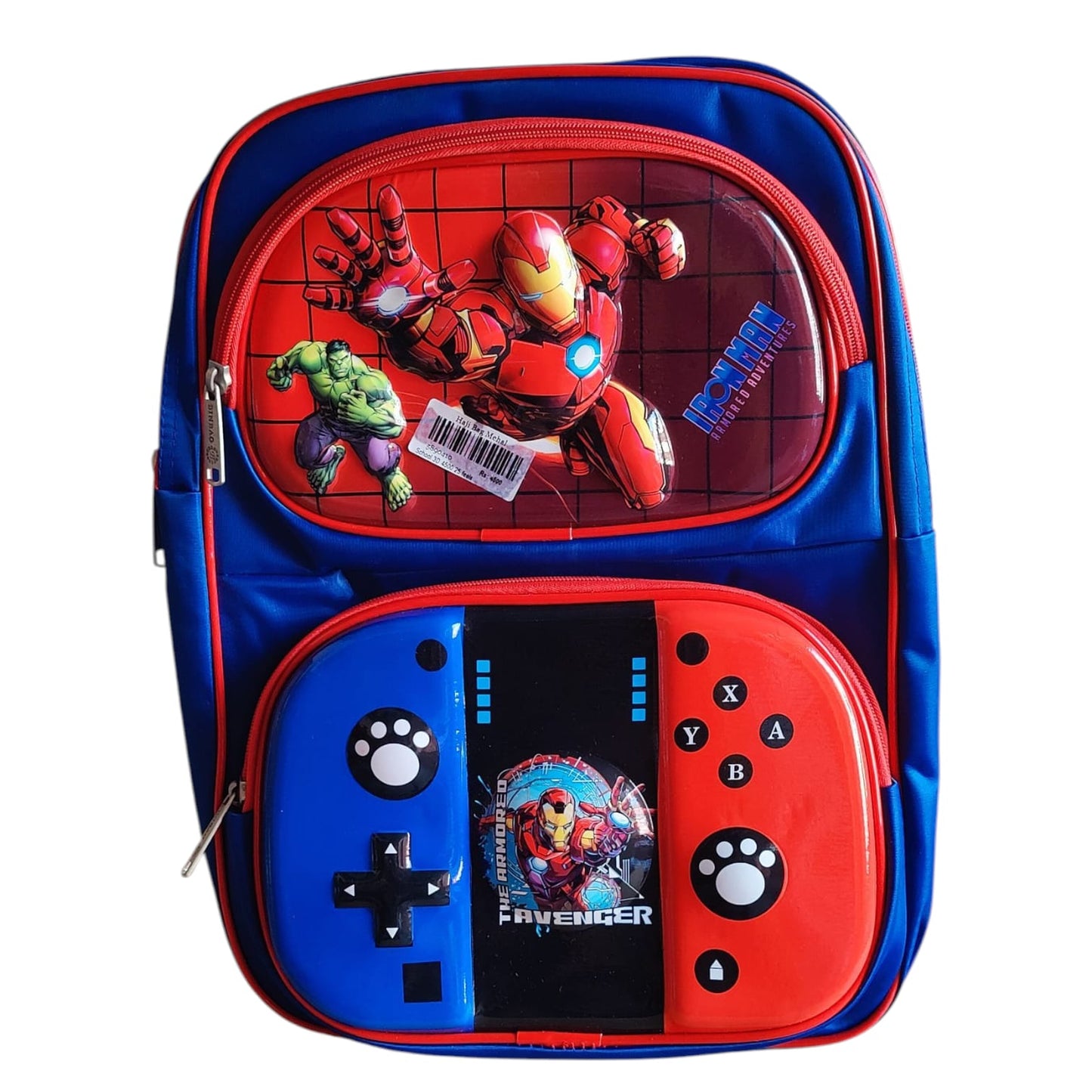 Iron Man Gamer Backpack | Marvel Avengers School Bag with Controller Pocket
