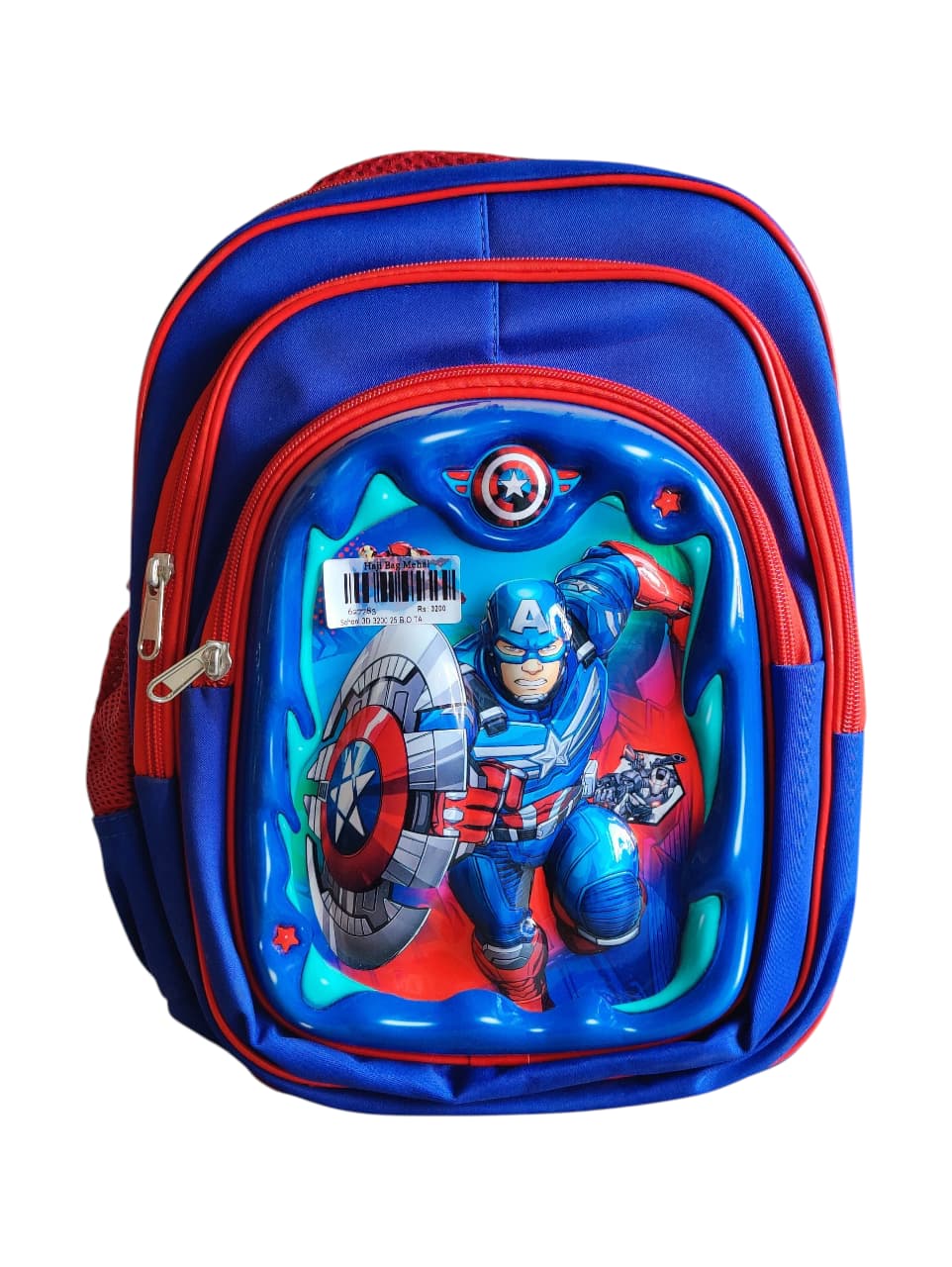 3D Captain America Adventure Backpack for Kids