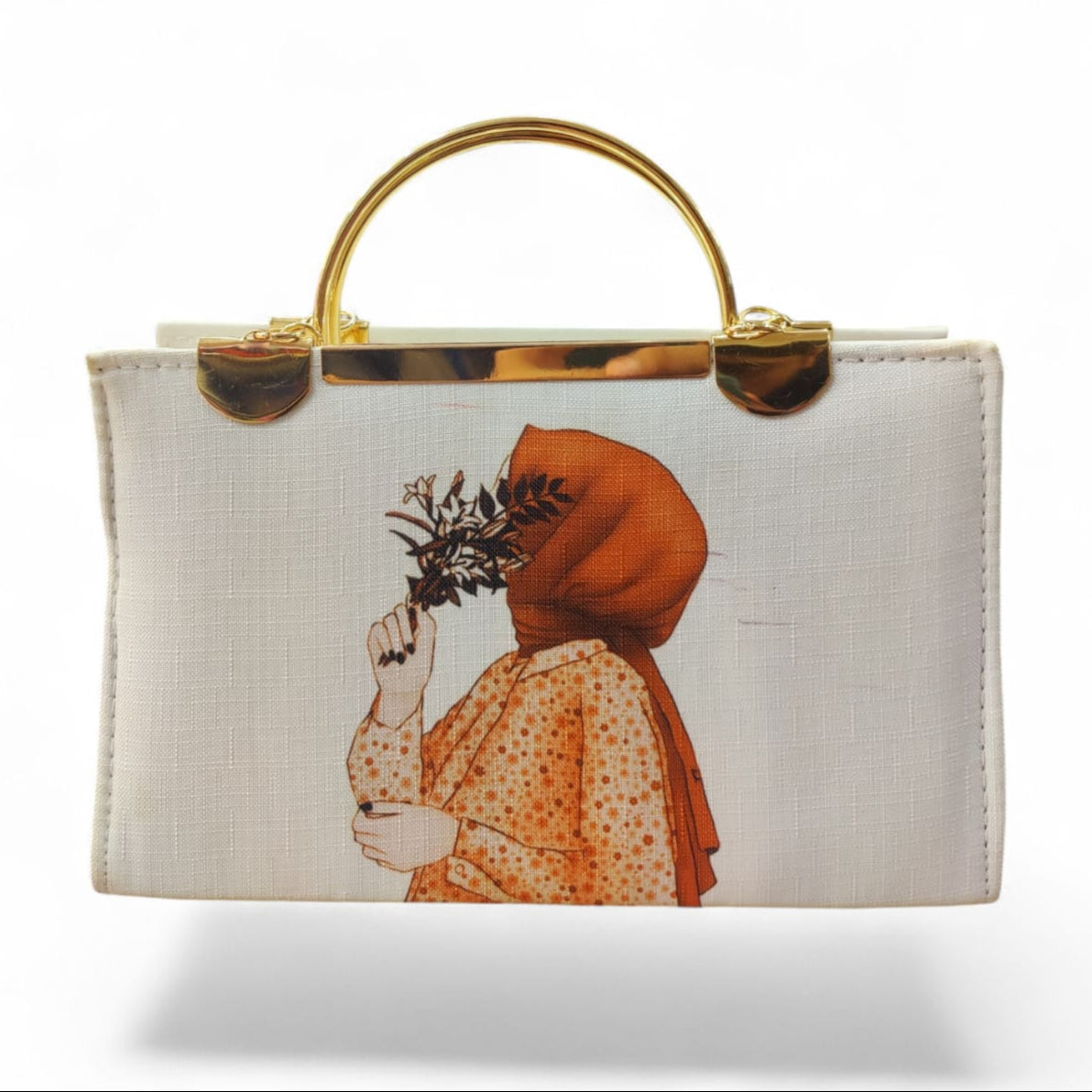 Elegant Hijabista Chic Handbag with Gold Handle