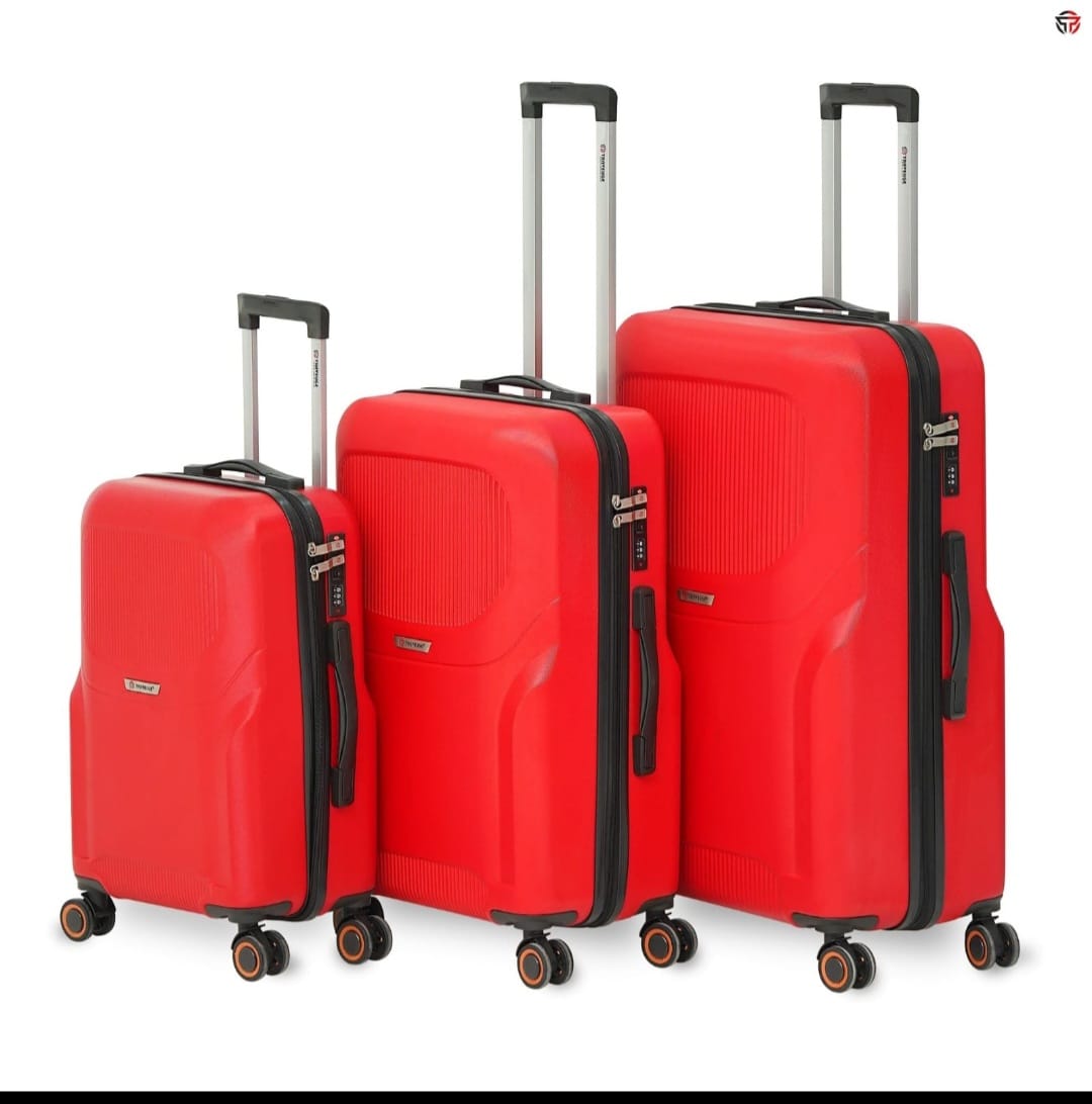 Travelige ARMORSHELL 3-Piece Hardside Luggage Set (Cherry Red)