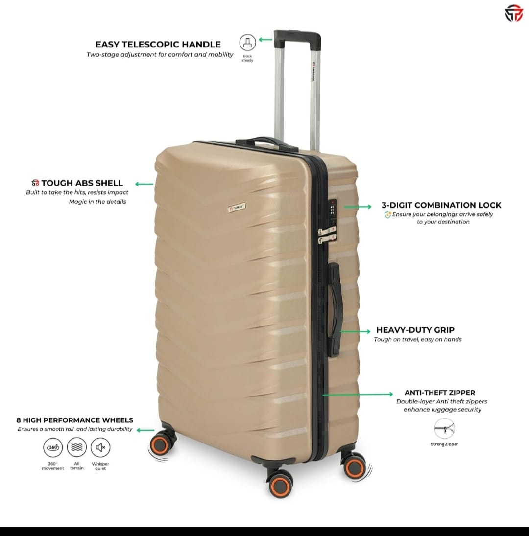 GiorX by Poly Pac 3-piece hard-shell luggage set