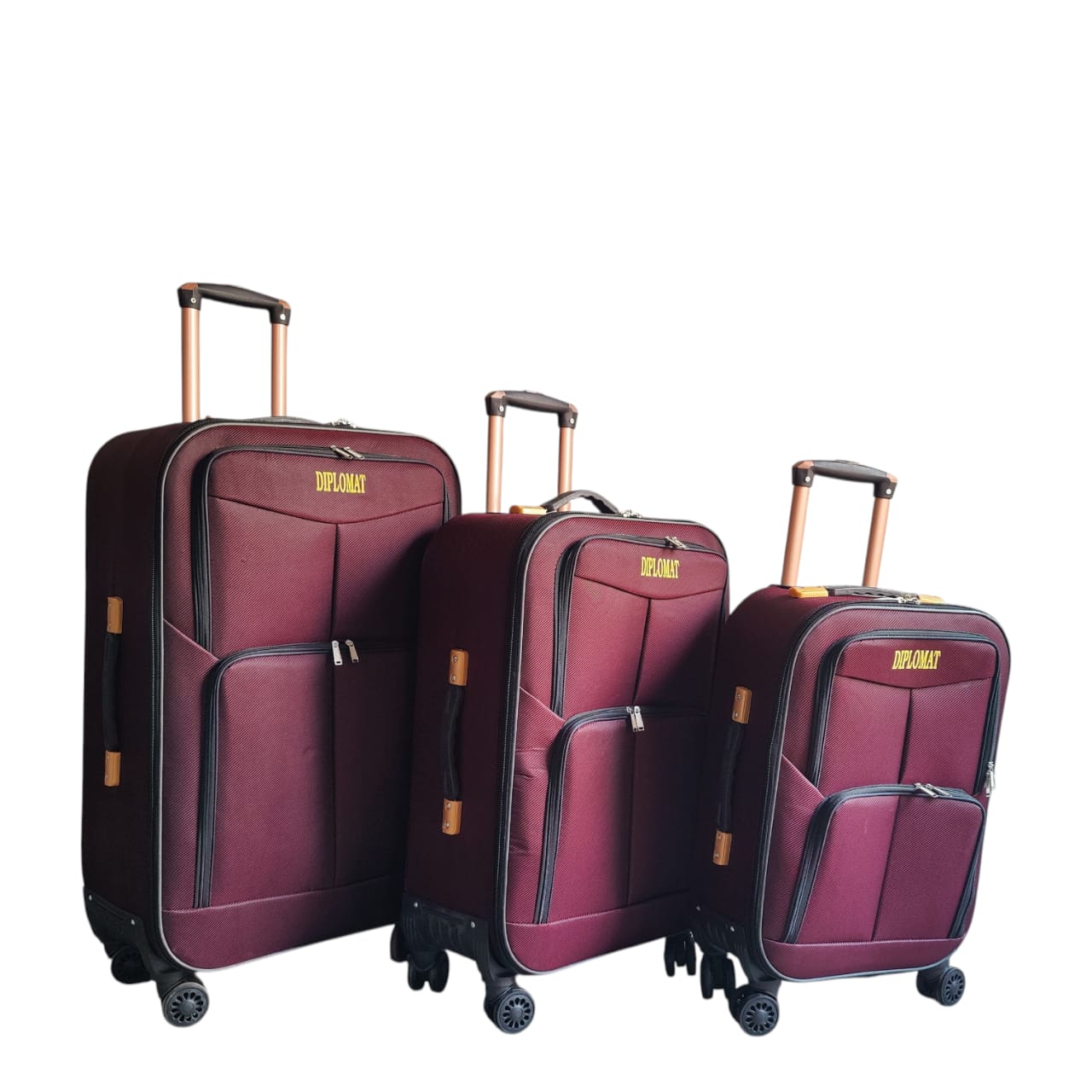 Premium Soft Luggage Set of 3 ā Durable, Spacious & Smooth Glide (4 Wheels)