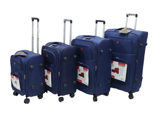 Set Of 4 Imported 4Wheels Fabric Material Luggage in jumbo Size