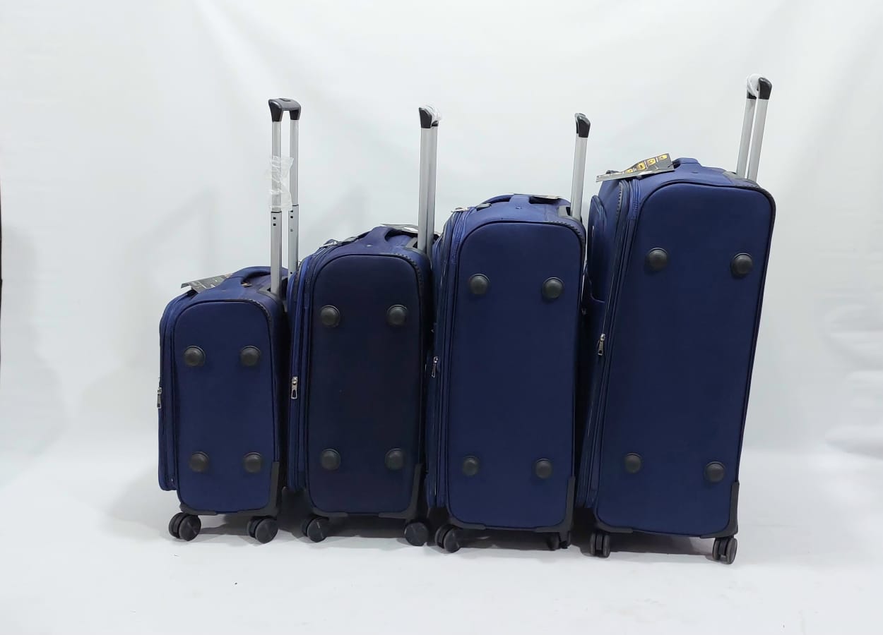 Set Of 4 Imported 4Wheels Fabric Material Luggage in jumbo Size