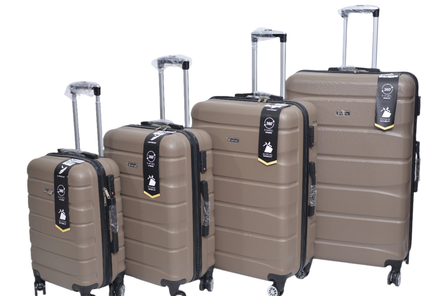 Set Of 4 25,000 Imported Luggage Unbreakable Fiber 360 Degree Moving