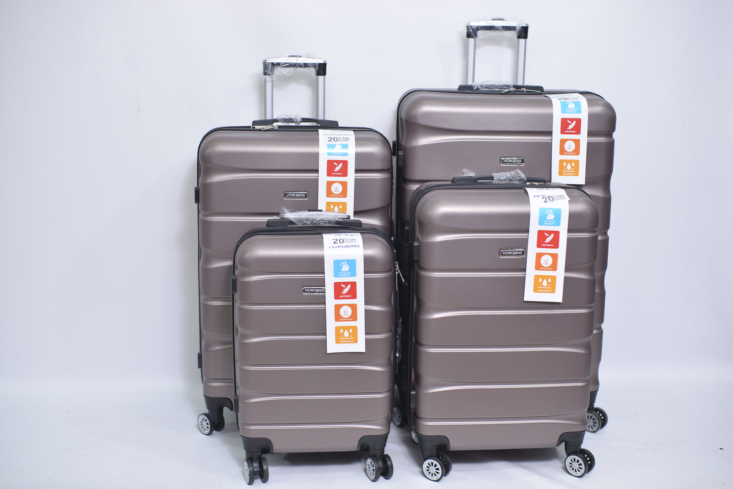 Set Of 4 25,000 Imported Luggage Unbreakable Fiber 360 Degree Moving