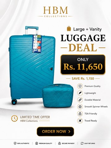 Large Luggage With Beauty Box