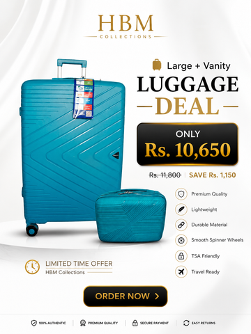 Large Luggage With Beauty Box