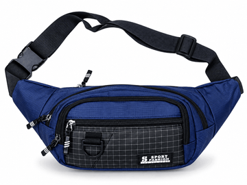Sport Imported Waist Belt Bag – Waterproof Fanny Pack with 4 Zip Pockets