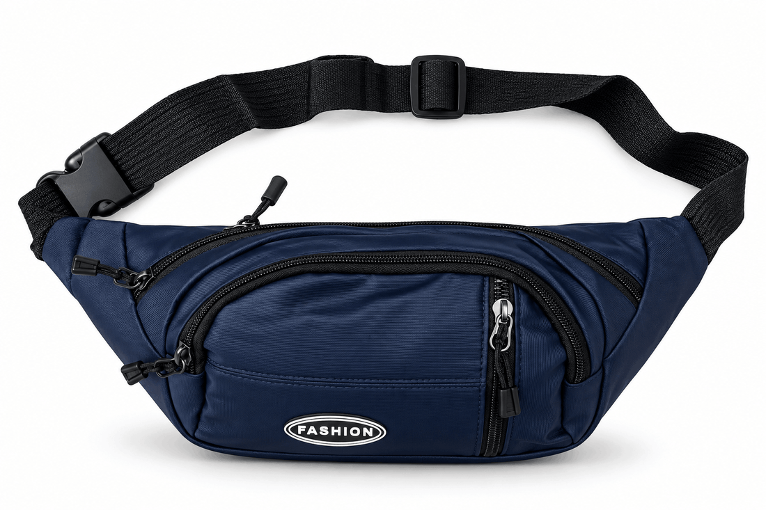 Fashion Imported Waist Belt Bag – Waterproof Fanny Pack with 4 Zip Pockets