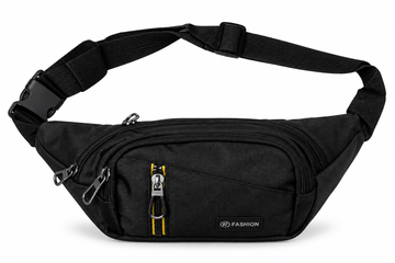 Fashion Side Zip Imported Waist Belt Bag – Waterproof Fanny Pack with 4 Zip Pockets