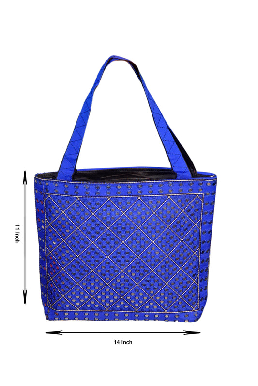 Hand Bag 350 Medium Embroided HandiCraft Style Mirror Work Sindhi Style For Females...