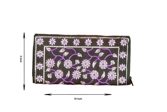 Clutch Wallet and Mobile Pouch Embroided HandiCraft Style Mirror Work Sindhi Style For Females