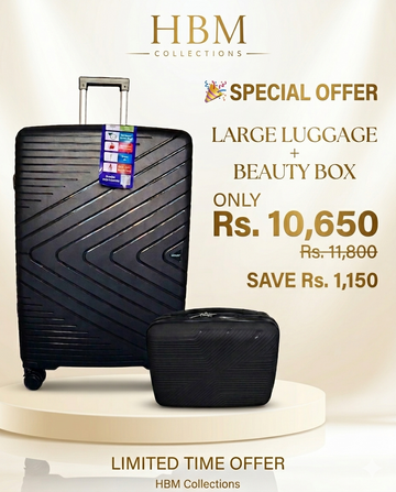 Large Luggage With Beauty Box