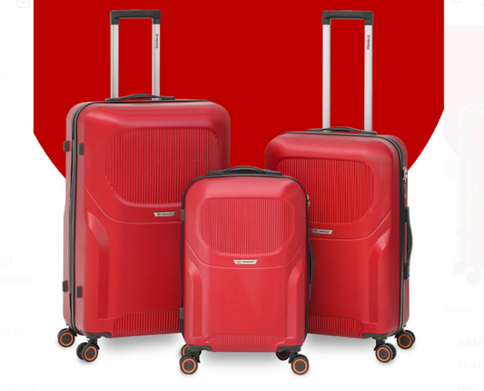 The Voyager Collection - Premium Hardside Spinner Luggage Set (Red)