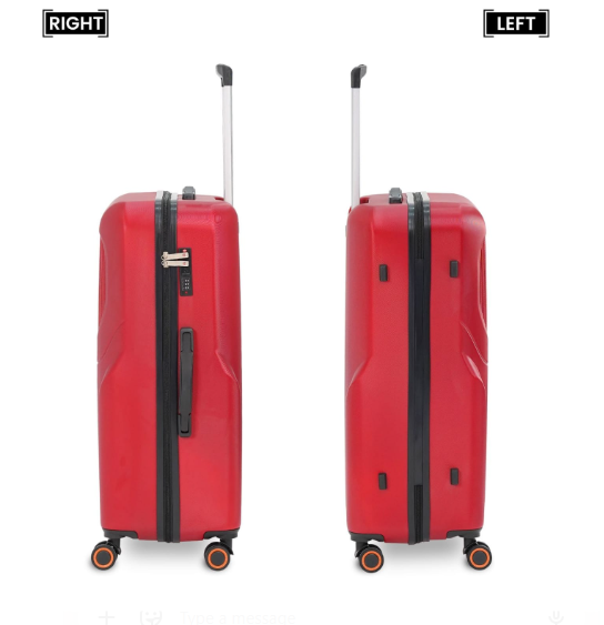 The Voyager Collection - Premium Hardside Spinner Luggage Set (Red)