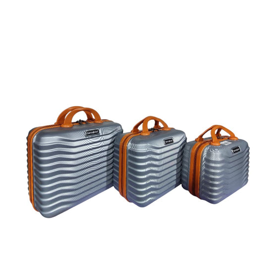 Silver Grey Three Piece Beauty Box – Elegant, Spacious & Practical