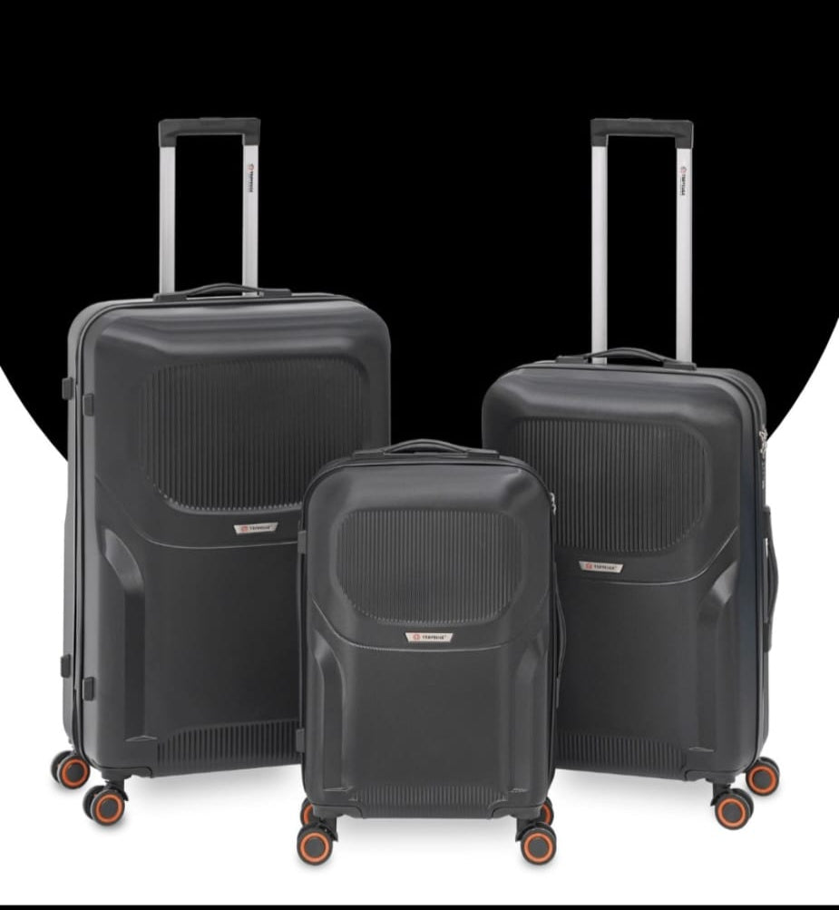 Elevate Your Journey: Introducing the ARMORSHELL (IZOD Regina) 3-Piece Hardside Luggage Set in Attitude Black