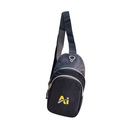 Sleek Black Crossbody Sling Bag – Modern & Functional Chest Pack