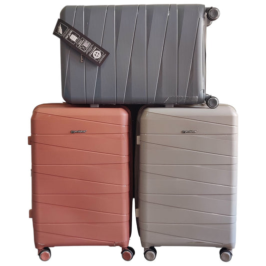President Chevron Hard Shell Luggage Set - Travel in Style & Durability