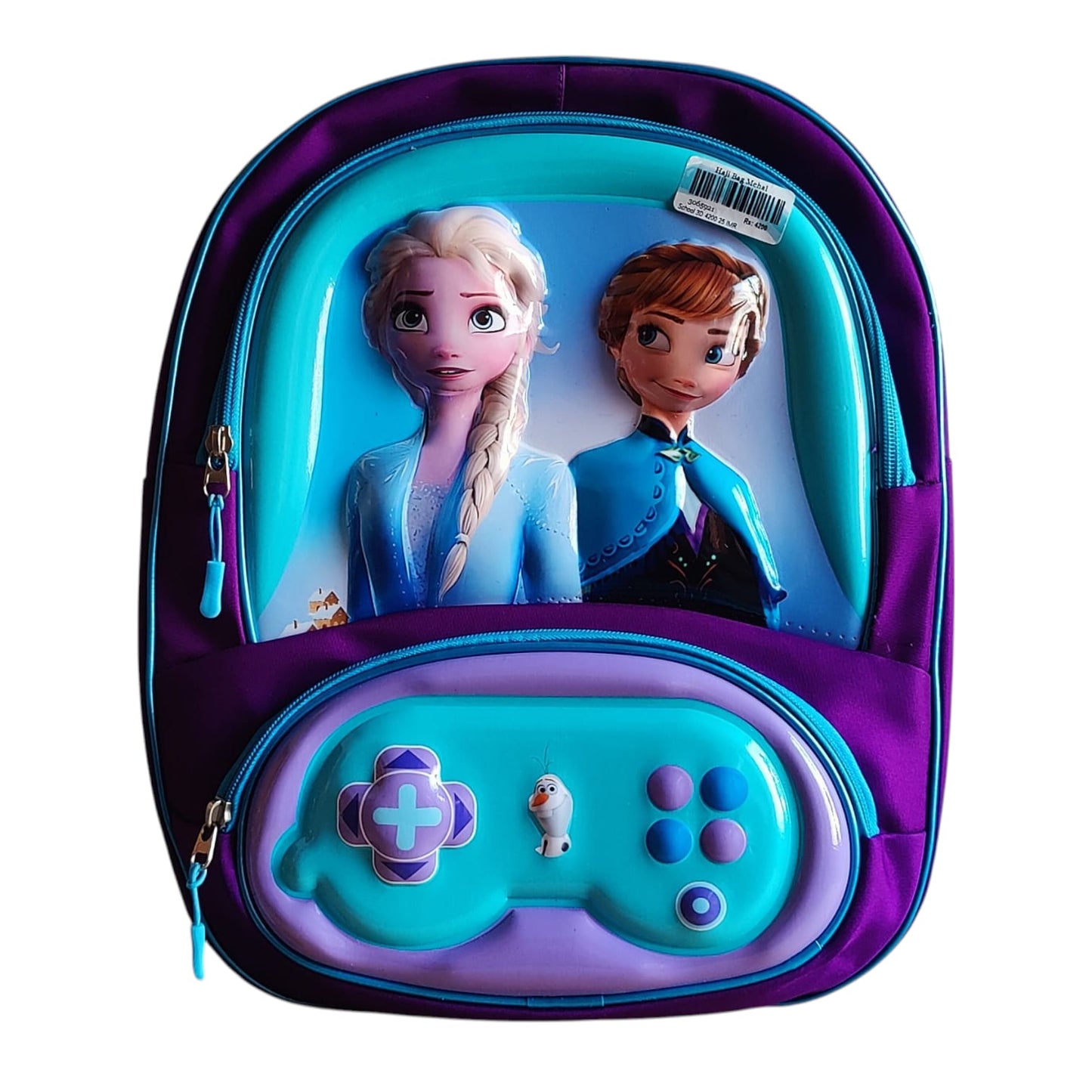 Frozen 2 Princess Backpack | Kids' School Bag with Gaming Controller Pocket